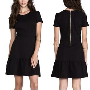 JUICY COUTURE Women’s Black Short Sleeve Fit And Flare Mini LBD Dress